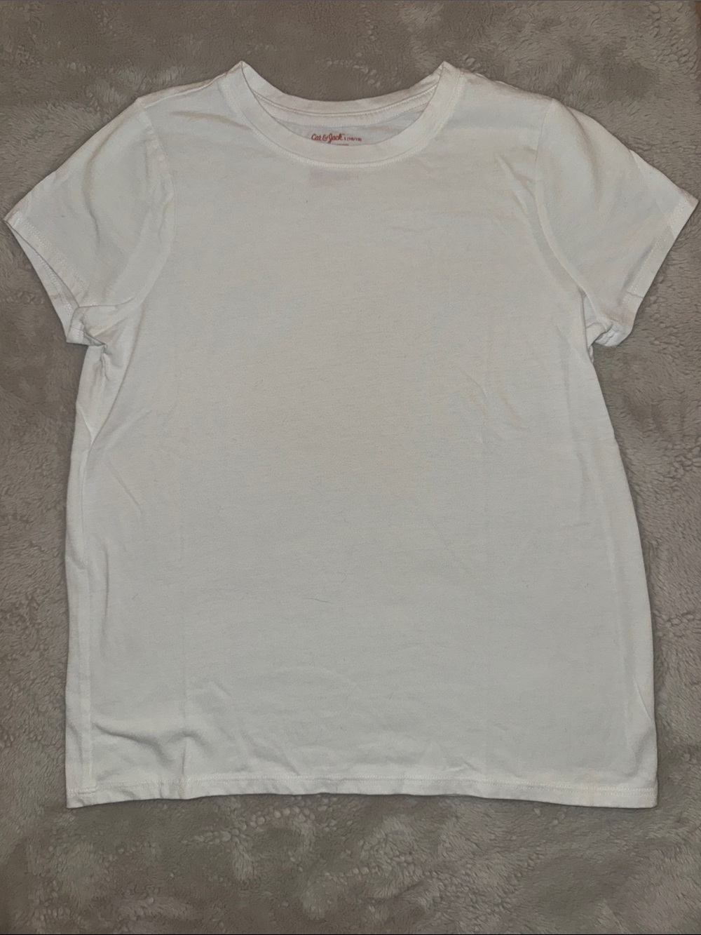 Cat & Jack White Short Sleeve Crewneck Tee